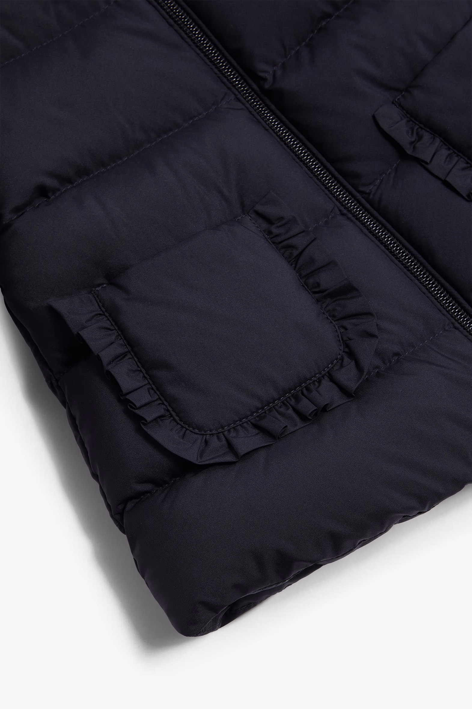 Molan Hooded Down Jacket Girl Navy Blue Moncler 4